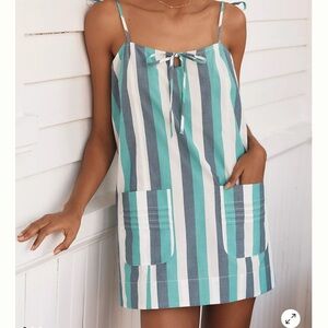 By Anthropologie striped Mini shift dress -Small